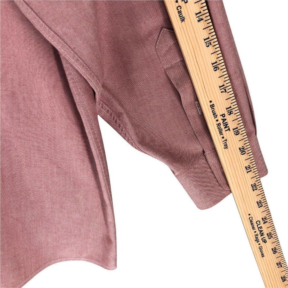 LL Bean Mens Shirt 16 1/2 - 32 Brick Button Down Collared Long Sleeve Pocket EUC - Picture 10 of 12